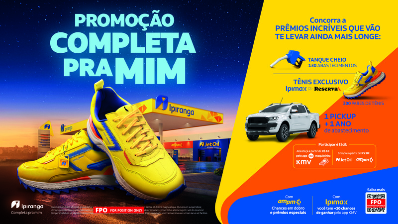 Ipiranga lança tênis exclusivo com a Reserva para a promoção "Completa pra Mim"